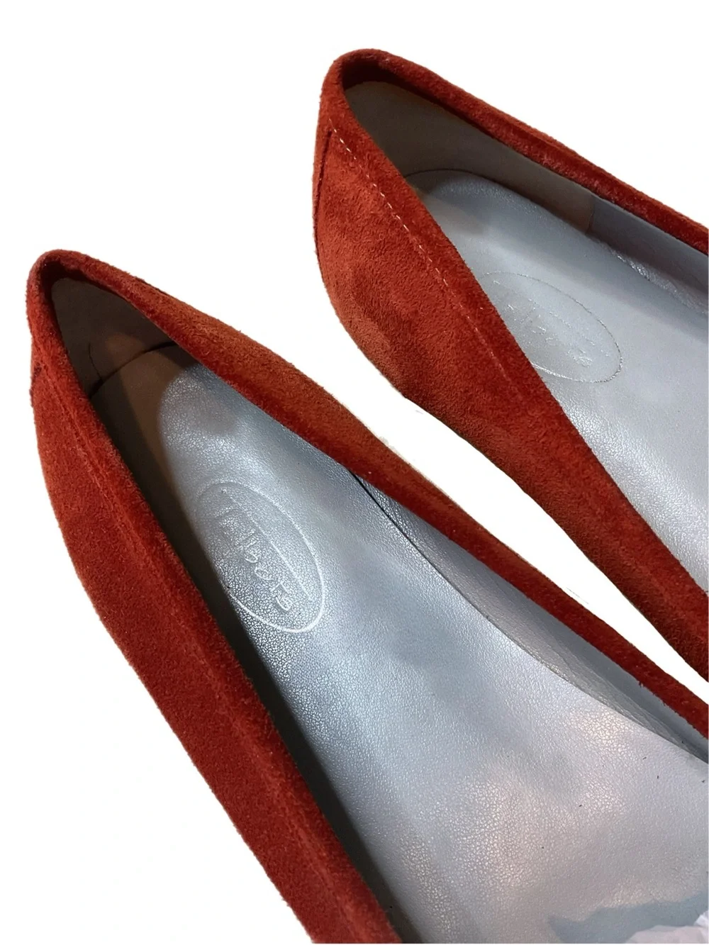 Talbots Francesca Orange Suede Tassel Driving Moccasins Loafers Size 8